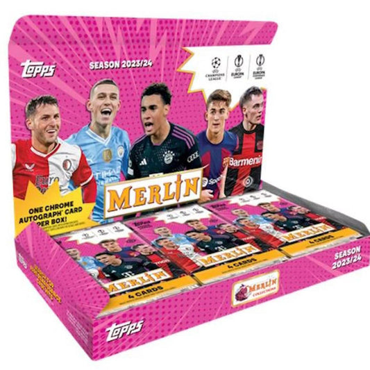 2023-24 Topps UEFA Club Competitions Merlin Chrome Soccer Hobby Box