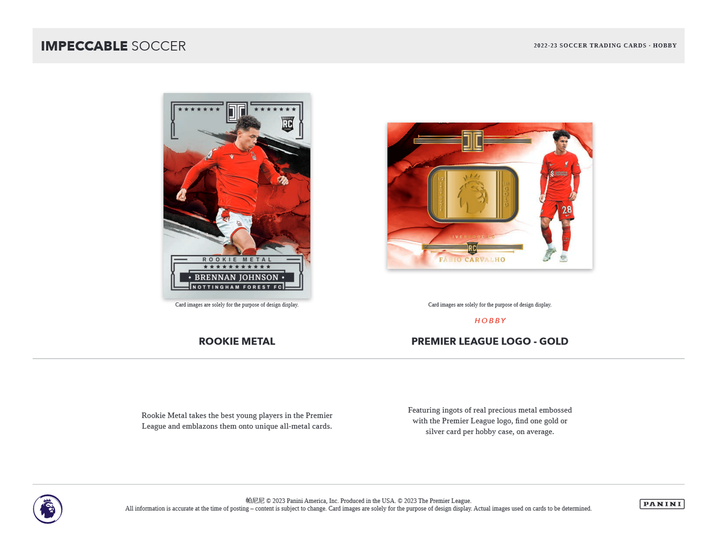 2022-23 Panini Impeccable Soccer Hobby 3 Box Case